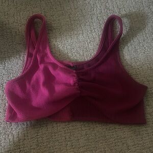target half pink and magenta bra